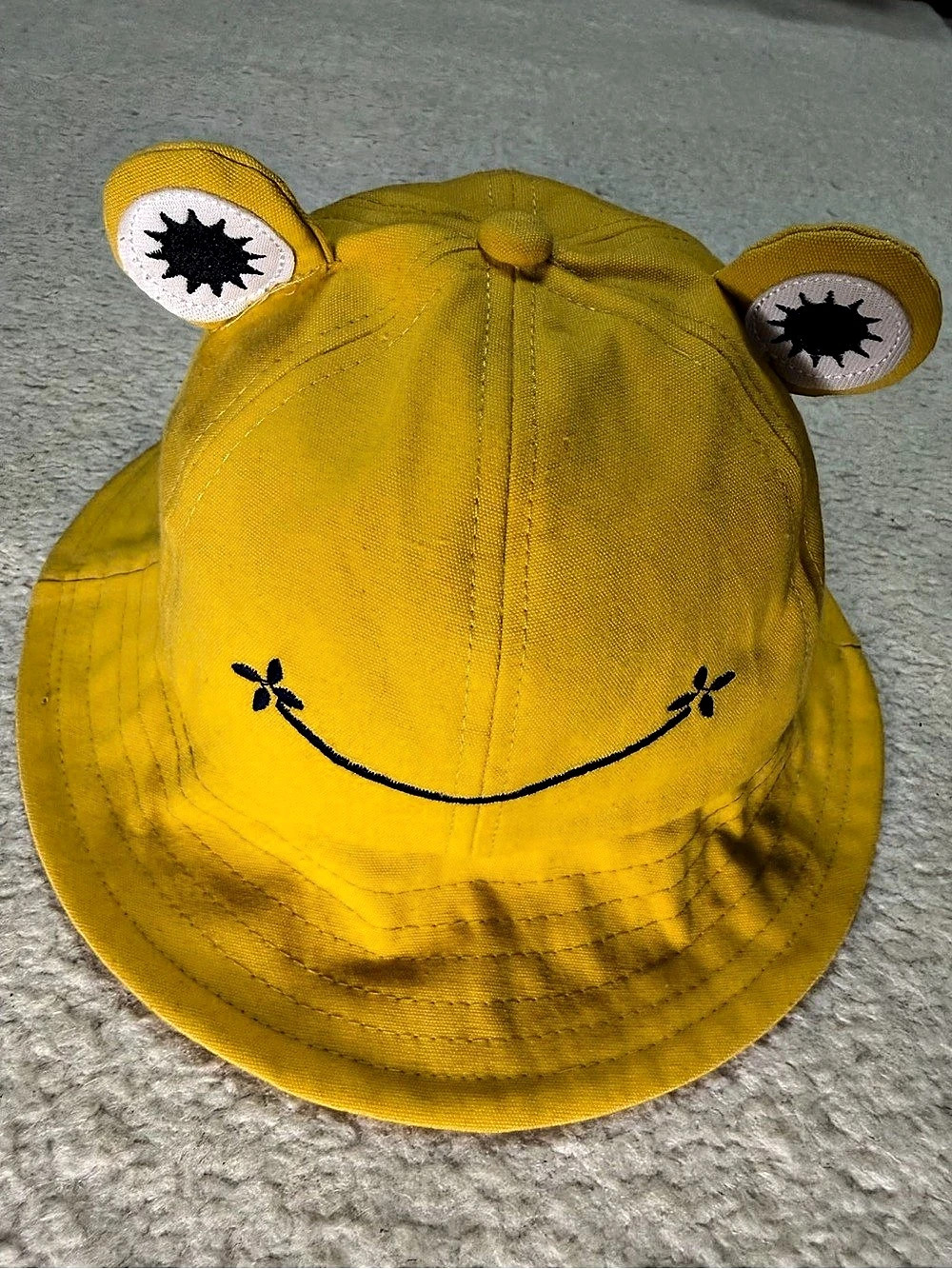 Yellow Bug Eye Novelty Baseball Cap 3D Ears Adjustable Kids Costume Hat frog